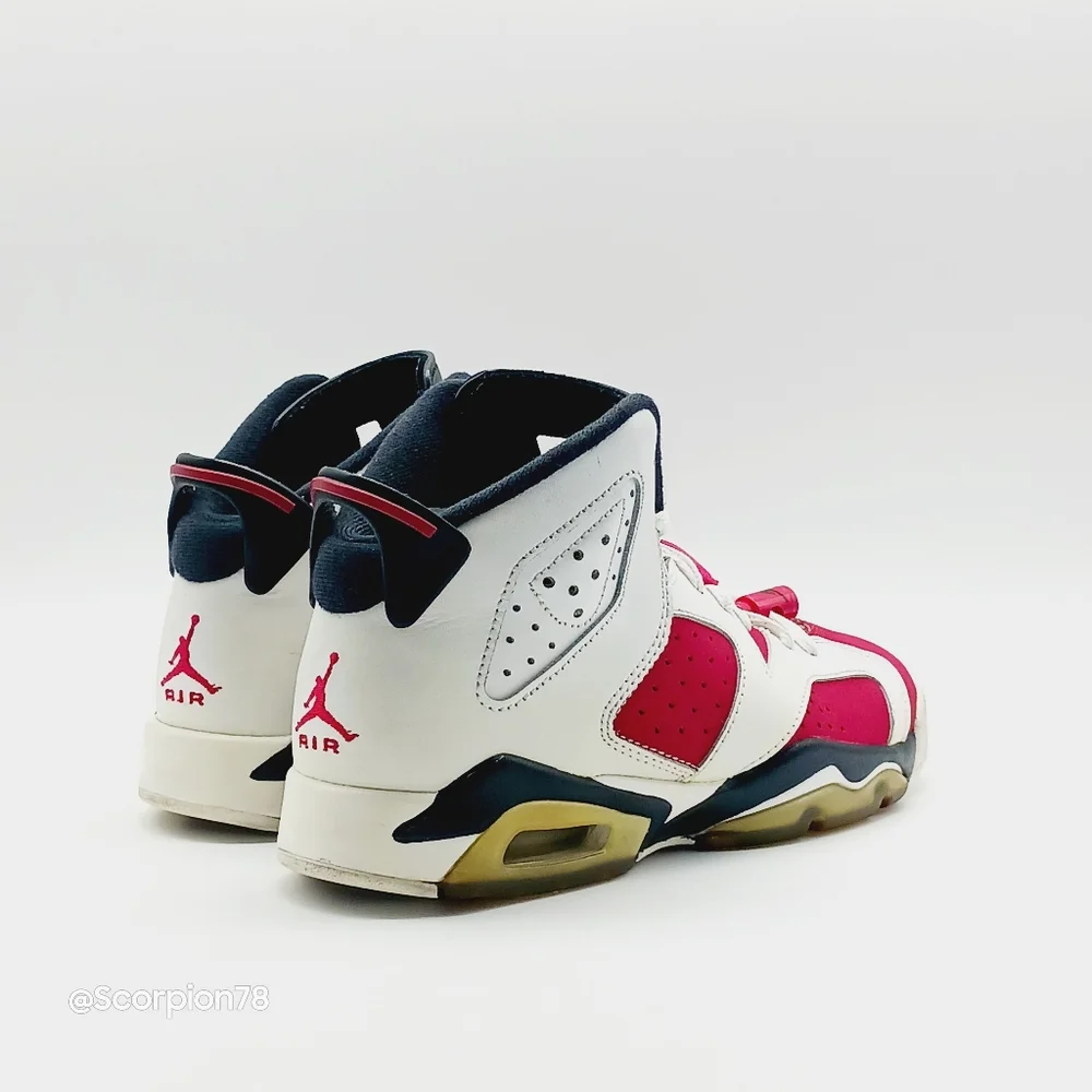 Jordan 6 Retro "Carmine" 2014 Basketball Shoes Size 4.5 Youth/6 Women - Picture 12 of 13